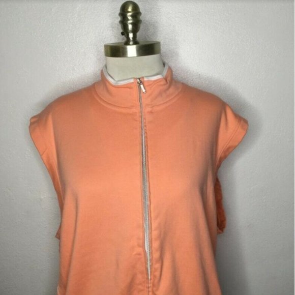 Carnoustie Women Sleeveless Golf Vest Full Zip Sports Orange Plus Size XXL - Picture 3 of 9